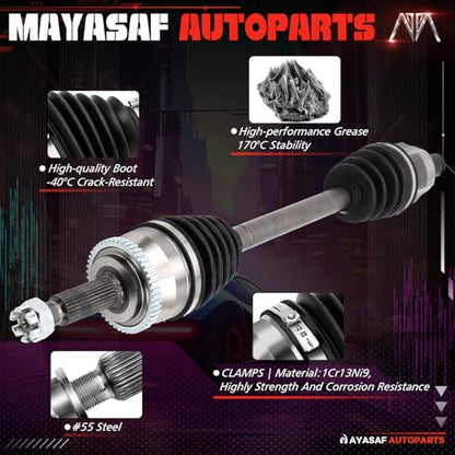 66-3720 66-3721 Front Left and Right CV Axle Shaft Assembly - size: 66-3720*1+66-3721*1