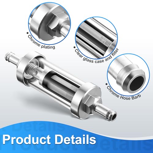 1 Pack Inline Fuel Filter Replacement for 81-0300 Motorcycle Fuel Filter