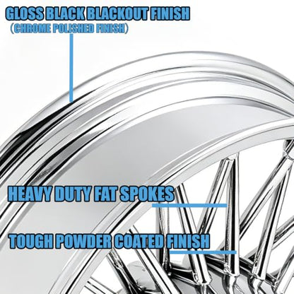 21x3.5 Fat Spoke Front Wheel Rim for Harley Touring Road King 09-25