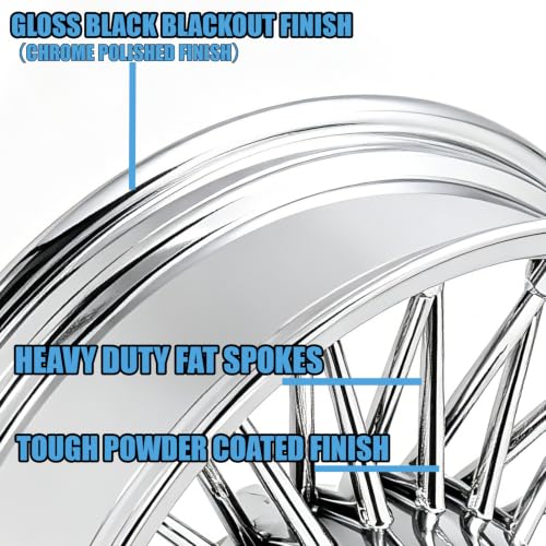 21x3.5 Fat Spoke Front Wheel for Harley Touring Street Glide 09-25