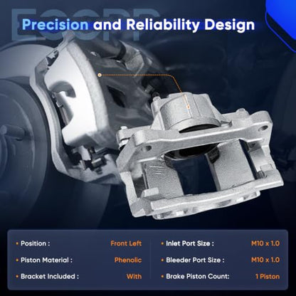 ECCPP 18B5044 Front Left Disc Brake Caliper Assembly - size: Front Left[18B5044]