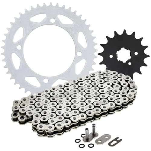 NICHE Drive Sprocket Chain Combo for Yamaha Virago V-Star 250 Route 66 XV250 Front 16 Rear 45 Tooth 520V O-Ring 114 Links - size: O-Ring Chain