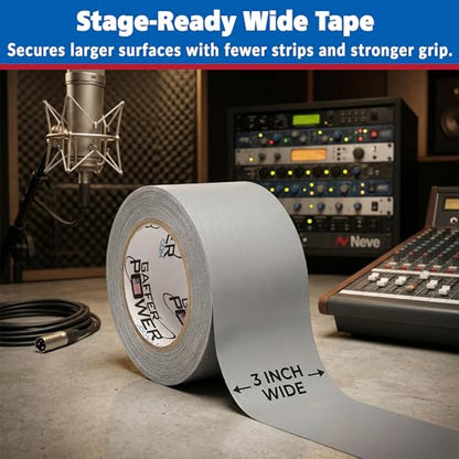 Gaffer Power Grey Gaffer Tape 3 Inch x 30 Yards, Pro Grade, Made in USA - color: Gray, size: 3 in x 1080 in