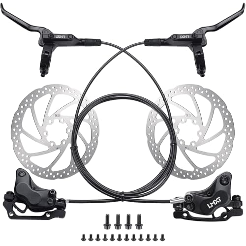 TOBWOLF MTB Hydraulic Disc Brake Set, Four-Piston Bike Brake Upgrade Kit - color: Upgrade Hydraulic Disc Brake Set - Four Piston