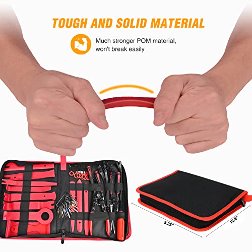 GOOACC 238Pcs Auto Trim Removal Tool and Push Pin Retainer Clip Set - color: 120Pcs Clips + 118 Remover Red