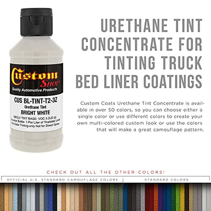 Custom Coat 3 Ounce, Bright White, Bed Liner Tint Concentrate - color: Bright White, size: 3-Ounce (Pack of 1)
