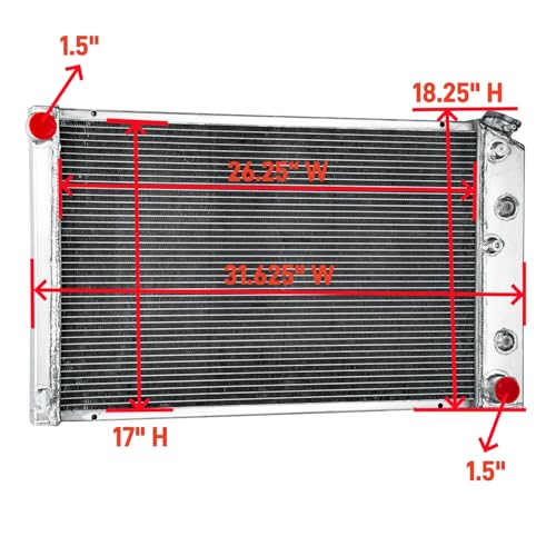 3 Row Radiator For Chevy Monte Carlo Oldsmobile Cutlass 1978-1987 - size: 3 Row Radiator