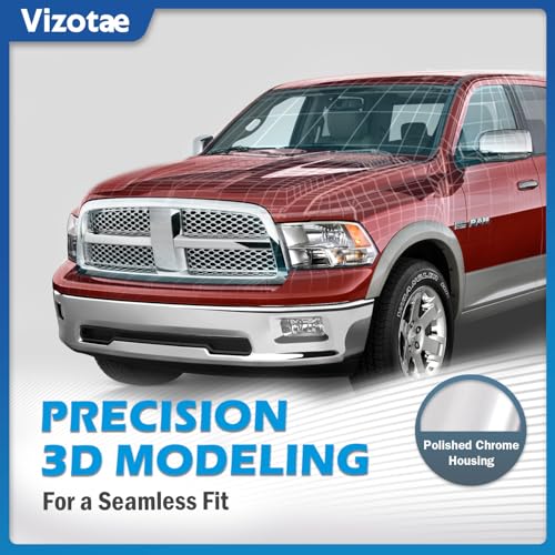 Headlights for 2009-2018 Dodge Ram with High/Low Beam Bulbs - color: Chrome | With High & Low Beam Bulbs