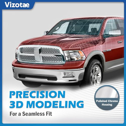 Headlights for 2009-2018 Dodge Ram with High/Low Beam Bulbs - color: Chrome | With High & Low Beam Bulbs