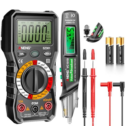 ANENG Multimeter Tester,Non Contact Voltage Tester,Amp Ohm Volt Meter,Voice Broadcast Voltage Tester Pen,Measures Current, AC/DC Voltage,Capacitance, Resistance, Continuity Diodes Electrical Tools