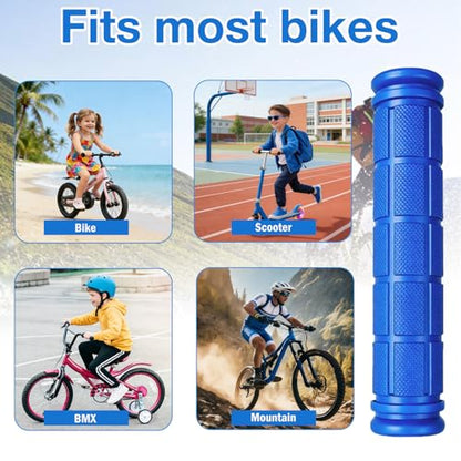4 Pairs Bicycle Handle Bar Grips Mushroom Grips for BMX/MTB/Road Mountain Bikes - color: blue