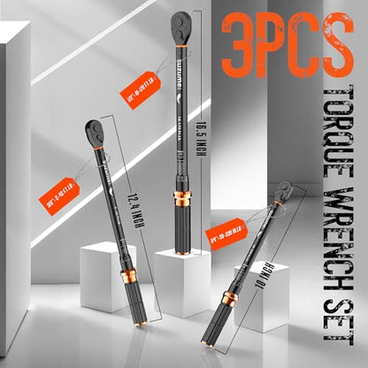 SUZUME 3/8 Inch Drive Torque Wrench Loud Click (5-45 Ft.Lb / 6.8-61 N.m) - size: 3/8-Inch, style: 5-45 Ft.Lb / 6.8-61 N.m