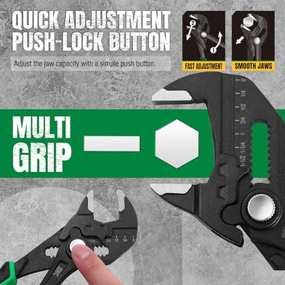 SK 7.5" Pliers Wrench, Smooth Parallel Jaw Water Pump Pliers, CR-V Steel - size: 7.5-inch Single