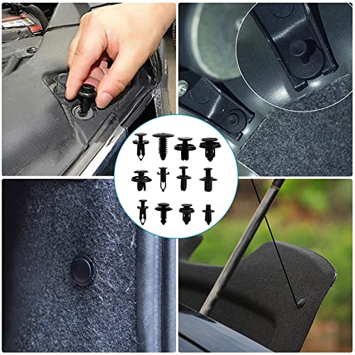 860Pcs Car Push Retainer Clips and Body Fastener Clips Kit - color: orange