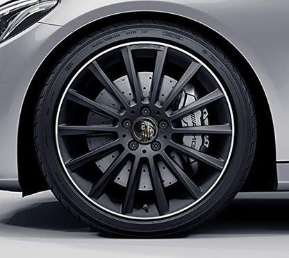 Set of 4 x 75mm Wheel Centre Caps Compatible with Mercedes Benz B66470207 / B66470200 Black CM 25