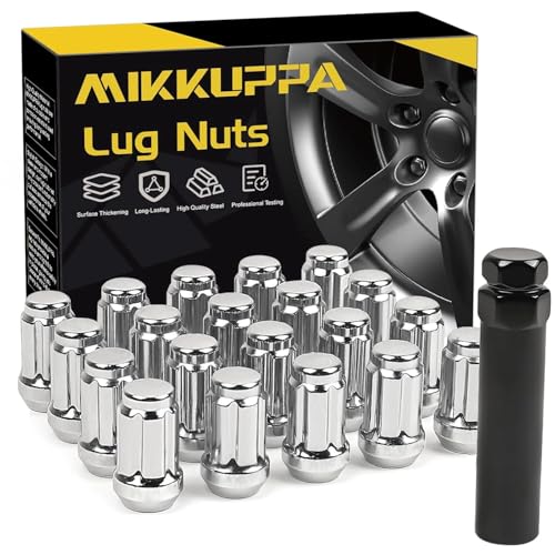 MIKKUPPA 7/16-20 Wheel Lug Nuts, Replacement for Chevy Aftermarket Wheel - color: Chrome, size: 7/16"-20, style: 20 PCS