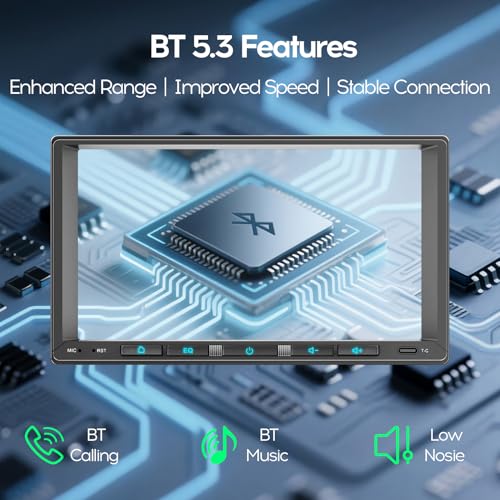 Linux System 7" Double Din Car Stereo Wireless Apple Carplay Radio Screen for Car Audio Receivers, Bluetooth 5.3 Car Play Android Auto Touchscreen, Backup Camera, SWC, FM/AM - size: 7inch Linux 2Din Universal HU