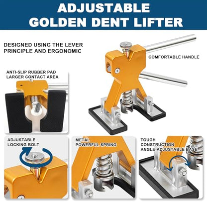 Car Paintless Dent Repair Kit, Golden Dent Puller Dent Repair Tools - size: Dent Puller Kit-19 Pcs