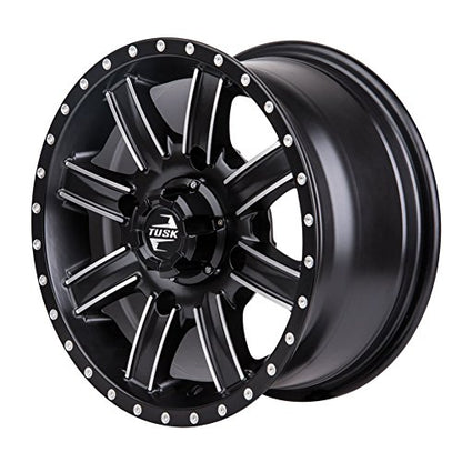 4/137 Tusk Cascade Wheel 14x7 5.0 + 2.0 Machined/Black For HONDA Pioneer 1000-5 2016-2023