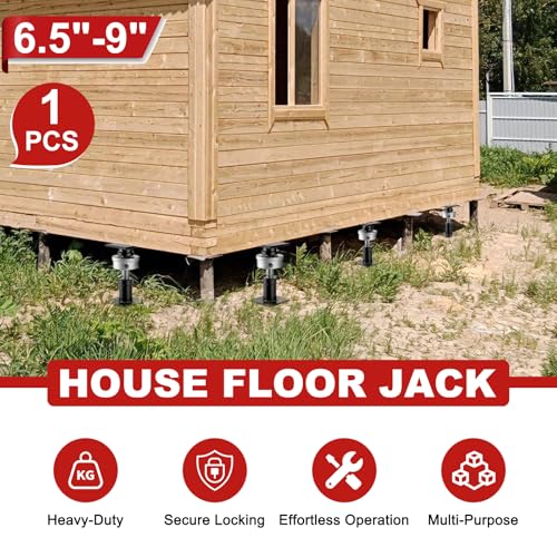 House Floor Jack, 6.5-9" Small Screw Jack, 22,046 lbs Basement Floor Jack - size: 1 PCS
