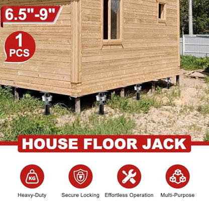 House Floor Jack, 6.5-9" Small Screw Jack, 22,046 lbs Basement Floor Jack - size: 1 PCS