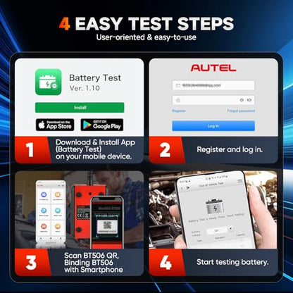 2026 Autel MaxiBAS BT506, 6V 12V 100-2000 CCA Car Battery Tester Analyzer