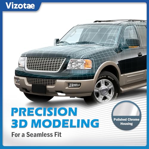 Headlights W/Bulbs for 2003-2006 Ford Expedition - color: Chrome | With High & Low Beam Bulbs
