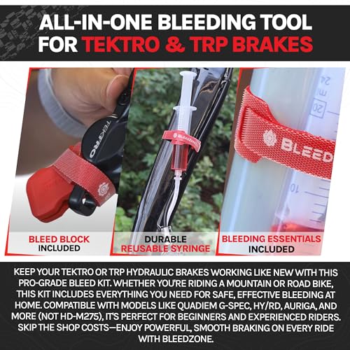 BleedZone Tektro Brake Bleed Kit with 120ml Mineral Oil for TRP Brakes