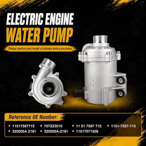Electric Engine Water Pump Compatible with BMW 320i F30 2013-2018 2.0L L4