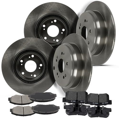SCITOO Front 11.81" Rear 12" Brake Pads and Rotors Kits Brakes Kit - size: 31347+D914 & 31372+D1086 [4+8PCS]