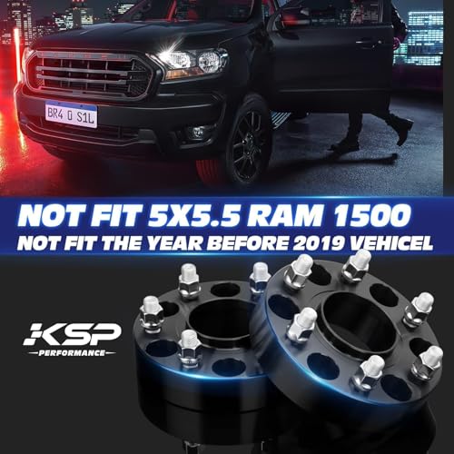 KSP 6x5.5 Wheel Spacers for Ram 1500 2019-2026, 1.5inch 6x139.7 Hubcentric Tire Spacer with 77.8mm Hub Bore M14x1.5 Lug Studs Fit Jeep Grand Wagoneer 2021-2026, 4pcs Forged Spacer for 6-Lug Truck - size: 1.5inch-6 lug-M14x1.5