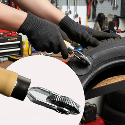Tire Repair Kit, 2500RPM Low Speed Air Tire Buffer, Pneumatic Tire Repair Tool with 55mm 40mm Tungsten Steel Buffing Wheels, Tire Roller, Tire Inner Liner Scraper for Tire Repair Patch Tools