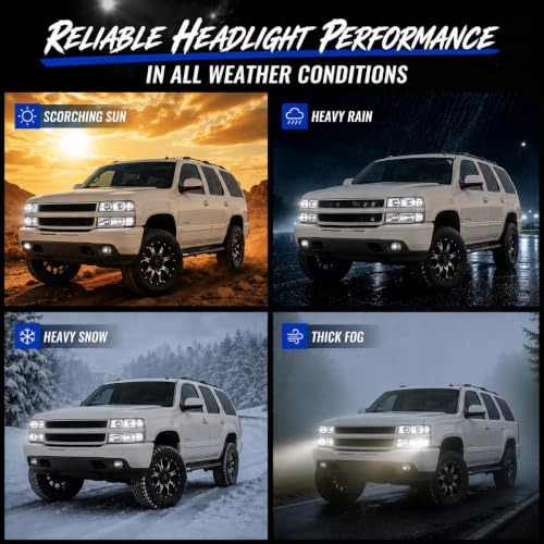 G-PLUS LED Headlights Fit 1999-2002 Chevy Silverado 1500 2500,Clear Lens - size: Fit Chevy Silverado 1999-2002(Clear/Chrome)