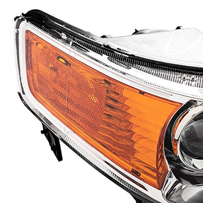 Pair of Headlights Assembly LH+RH Replacement for Acura 2004-2005 - color: Chrome