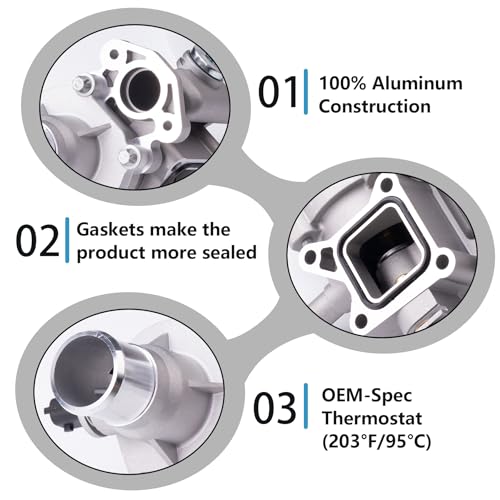 Full Aluminum Engine Coolant Thermostat Housing Assembly