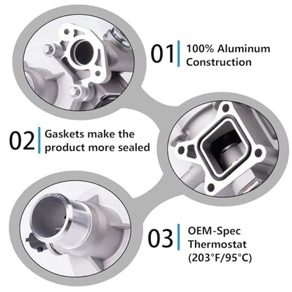 Full Aluminum Engine Coolant Thermostat Housing Assembly