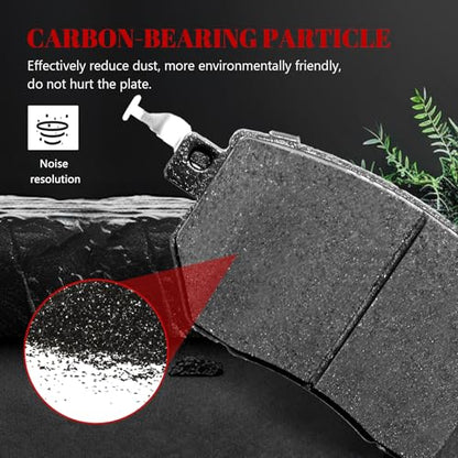 Front and Rear Ceramic Disc Brake Pads Set Replacement for Nissan Murano 2009 2010 2011 2012