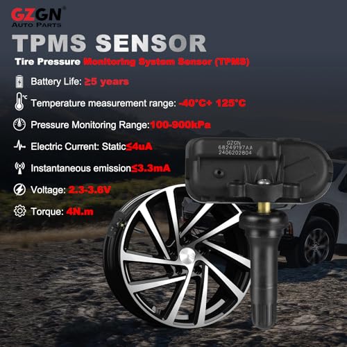 TPMS Sensor Tire Pressure Sensor Set of 4,Pre-Programmed 315MHz Compatible with Chevy Silverado GMC Sierra Cadillac Buick Pontiac Saturn Hummer Saab,Replace#13586335 13598771 13598772 - size: 4PCS-13598771