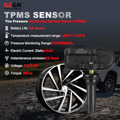 TPMS Sensor Tire Pressure Sensor Set of 4,Pre-Programmed 315MHz Compatible with Chevy Silverado GMC Sierra Cadillac Buick Pontiac Saturn Hummer Saab,Replace#13586335 13598771 13598772 - size: 4PCS-13598771