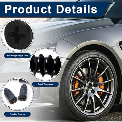 60 Pcs Tire Repair Rubber Nail, Tire Repair Nail Tire Repair Rubber Screws Fast Tool Self-Service Tire Repair Nail Vacuum Tire Repair Rubber Nail, Suitable for Car Motorcycle Jeep Tire Puncture Repair - color: 60 Pcs