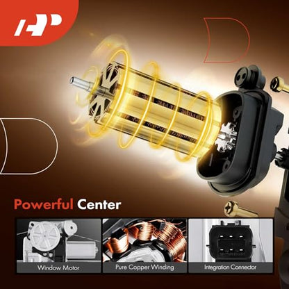 A-Premium Front Passenger Side Power Window Regulator with Motor (6-Pin) - style: Front Passenger Side (RH)