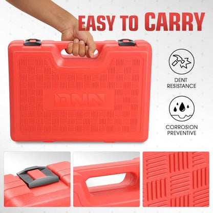 DNA Motoring 24pcs Front Wheel Bearing Press kit, Bearing Puller Tools Wheel Drive Bearing Removal Tool Kit with Sliding Screws Universal Bushings Sleeves Storage Case, TOOLS-00715 - style: F-Wheel Bearing Press kit