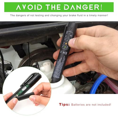 Brake Fluid Liquid Tester Pen, DOT 3 DOT 4 DOT 5.1 Brake Fluid Diagnostic Testing Pen, Vehicle High-Precision Hydraulic Liquid Oil Moisture Analyzer with 5 LED Indicators - color: 1 PCS