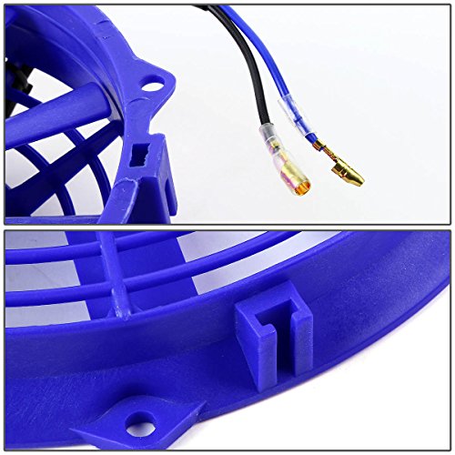 Auto Dynasty 12" Universal 12V Electric Radiator Cooling Fan Kit, Blue - color: Blue, size: 12 Inch Diameter