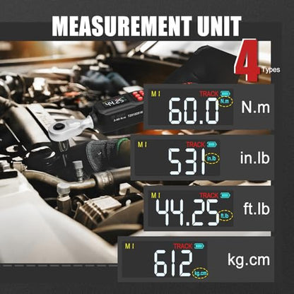 VANPO Digital Torque Wrench, 3/8", 2.21–44.25 ft-lb for Motorcycles - size: 3/8-Inch -01