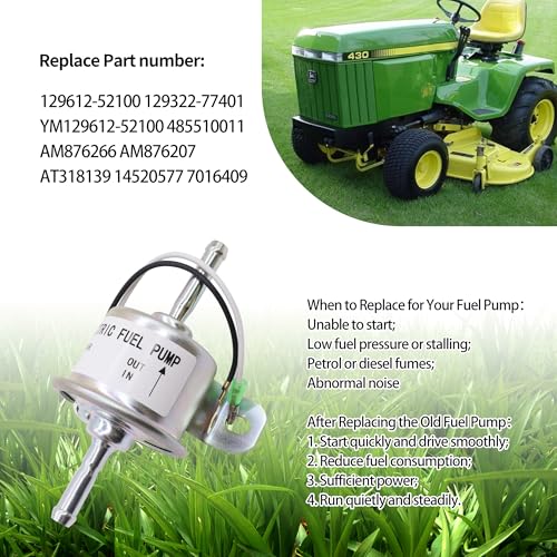 12V Electric Fuel Feed Pump 129612-52100 Compatible with Yanmar - size: 129322-77401