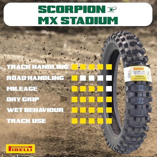 Pirelli Scorpion MX Mid-Soft Stadium 120/90-19 66M Rear Tire - Motocross - size: 120/90-19 NHS 66M