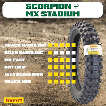 Pirelli Scorpion MX Mid-Soft Stadium 120/90-19 66M Rear Tire - Motocross - size: 120/90-19 NHS 66M