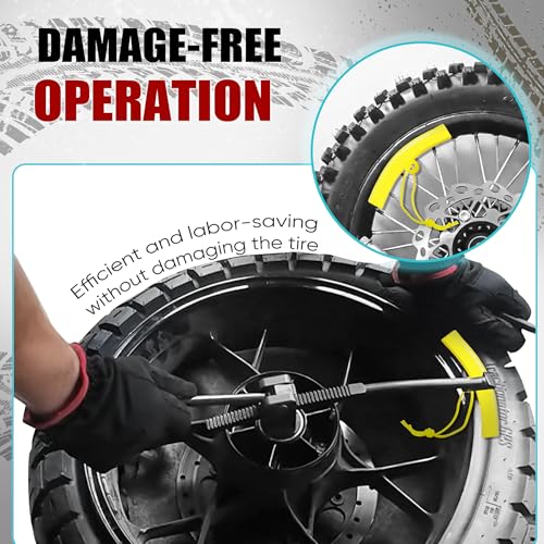 Dirt Bike Tire Changing Tool Kit Complete Package for Motocross, Enduro, Dirt Bikes 16"-21" Wheels, Includes 15/17/20/25mm Axles, Black