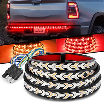 Nilight Truck Tailgate Light Strip 60Inch Arrow 540 LED Light - color: 60" Tailgate Light Strip Red/Amber Arrow